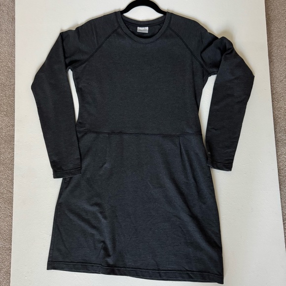 Columbia Charcoal Long Sleeve Sweatshirt Mini Dress Size L - Picture 1 of 7